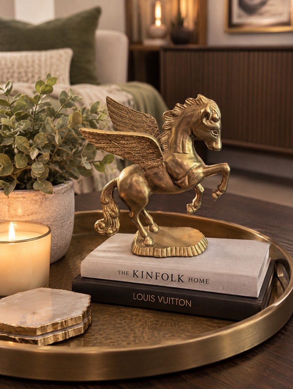 Vintage Brass Pegasus Figurine